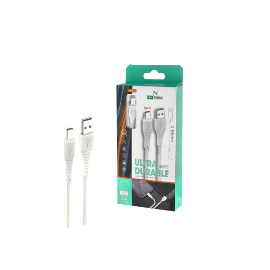 NEW SCIENCE CHARGING CABLE NS-108/NS108 TYPE-C (1310) 2.4A WHITE